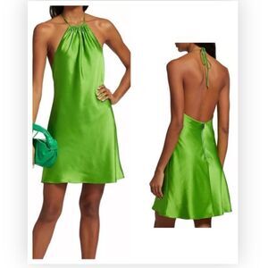 NWT Alice + Olivia Zumi Satin Minidress size 6 $375.00